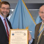 A/ASD Rosenblum (left) presented with a certificate by Acting Director Ken LaPlante