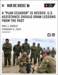 A Plan Ecuador is needed