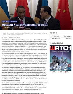 bahamas - case study in confronting prc influence